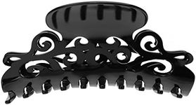 France Luxe Large Elysee Claw Clip - Black