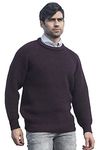 Aran Crafts Fisherman Rib Irish Crew Neck Sweater, 100% Wool, Made in Ireland, C761-MED-DAM