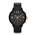 A|X Armani Exchange Men's Chronograph Black Stainless Steel Watch (Model: AX1350)