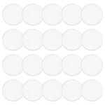 Tupalizy 20PCS Acrylic Clear Circular Miniature Bases 1 Inch Flat Discs Counter Markers Action Figure Display Stands for Tabletop Decor Terrain Building Cake Decoration Game Accessories, 1.8mm Thick