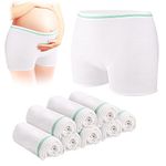 Disposable Maternity Knickers, 8 Pcs High Waist High Elasticity Seamless Pants Disposable Pants for Maternity & Postpartum Use (UK, Alpha, L, Regular, Regular, White)