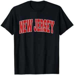 NEW JERSEY USA STATE NJ Varsity Style Vintage Sports T-Shirt