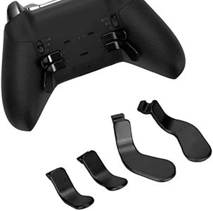 For Xbox One Elite Controller Series 2 Model 1797 Controller Metal Replacement Parts, Including 4pcs Trigger Controller Paddles Stainless Steel Material(black)