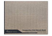 KOALA TOOLS | 2-Point Drawing Perspective Notebook (1 Unit) | 10.35" x 8", 60 pp. - Perspective Grid Graph Paper for Interior Design, Industrial, Architectural and 3D Design