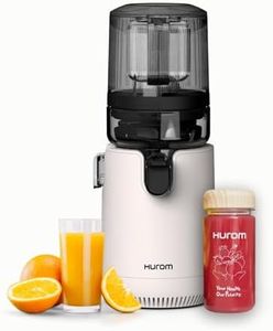 Hurom E50ST Cold Press Juicer for Home, Advanced Cold Press Technology for 10% More Juice, World's No. 1 Slow Juicer Brand Since 1974, Patented slow squeezing Technology, 12 Yrs Warranty (White)