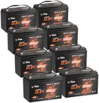 LiTime 8 Pack 12V 100Ah Trolling Motors Lithium Battery, Group 31 Bluetooth LiFePO4 Battery | Low-Temp Protection | 100A BMS | Bluetooth 5.0 | Perfect for Marine, Boat, RV, Home Energy Storage