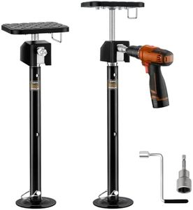 RVSHARK RV Slide Out Support Jacks Set of 2, Heavy Duty Supports up to 6000lbs, Adjustable 20"-49" Height by Power Drill or Handle, RV Camper Accessories Essentials for Travel Trailer-Black