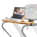 Houseables Treadmill Desk Attachment, Treadmill Desk Workstation, 34x12”, Bamboo, Adjustable Desk for Treadmill, Treadmill Laptop Holder Stand, Treadmill Table, Desk for Over Treadmill, Treadmill Tray