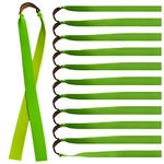 Piaoyu 10 Pieces Slingshot Flat Rubber Band 0.75mm/1mm/1.2mm Thickness Slingshot Replacement Bands Slingshot Bands Flat Hunting Shooting Catapult Elastic Bungee (1.0mm-Green)