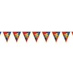 Beistle 57719 Party Supplies Medieval Pennant Banner, Plastic, Red/Blue/Yellow