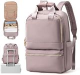 Pakembl Large Travel Backpack for Women Laptop Backpack Men Carry on Backpack Portable Computer Backpacks Anti Theft Backpack Casual Daypack Fit 14 Inch Laptop A3-Pink Purple