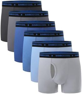 BAMBOO COOL Boy's Underwear Boxer Briefs for Boy Breathable Mesh Fly Zone Moisture-Wicking 6 Pack