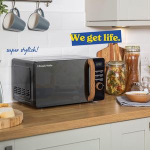Russell Hobbs 17L Microwave Oven – Compact Black Countertop Appliance