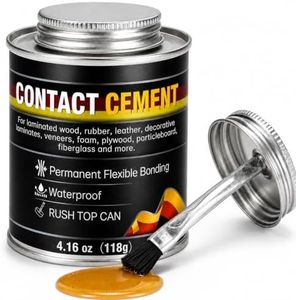 Contact Cement Adhesive with Brush, 4.16 oz Neoprene Glue for Wood, Leather Repair, Flexible Bond, Smooth Brush Application, Suitable for Rubber, Laminate, Upholstery, Furniture Repair and DIY Crafts