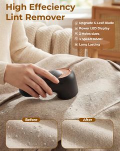 Rechargeable Fabric Shaver – Black Lint Remover for Clothes