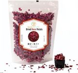 Cure wid Pure Dried Rose Petals 4oz/114g Edible Flowers for Cocktails,Garnishing & Drinks Natural Dried Roses for Tea,Baking,Desserts,Bread,Cake,Bath,DIY Skincare Edible Rose Petals in Resealable Bag