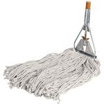 Genuine Joe Cotton Wet Mop with Handle 60" Width x 0.94" Height; Cotton HeadWood Handle - Lightweight