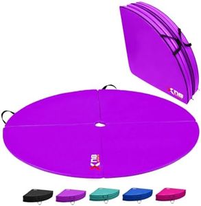 Xn8 Dance Mat Pole Mat Gymnastic Exercise Yoga Fitness Dancing Mat Shock Absorption 150cm diameter 5cm Thickness Safety Mat (Purple)