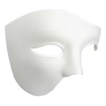 Hoshin Masquerade Mask, Half-Face Mardi Gras Decorations Venetian Masks for Mens(Pure White)