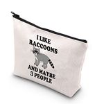 BDPWSS Raccoon Makeup Bag Raccoon Lover Gift I Like Raccoons and Maybe 3 People Travel Pouch for Wildlife Animal Lover Gift (I Like Raccoons CA)