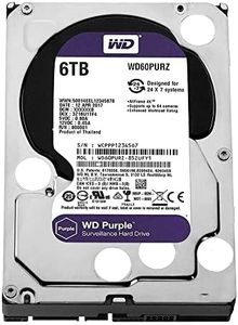Western Digital 6TB WD Purple Surveillance Internal Hard Drive HDD - SATA 6 Gb/s, 64 MB Cache, 3.5" - WD60PURZ
