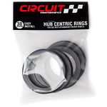 4 Pieces - Hubcentric Rings - 73.1mm OD to 67.1mm ID - Black Poly Carbon Hubrings by Circuit Performance