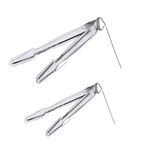 2 Pieces Shisha Coal Tongs Tobacco Tongs Metal Charcoal Tong Shisha Clip Accessorie for Home Kitchen