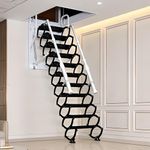 10 ft Wall-Mounted Folding Ladder, 