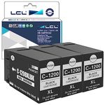 LCL Compatible for Canon PGI-1200 PGI-1200XL PGI-1200XLBK (3-Pack Black) Pigment Ink Cartridge for Canon Maxify MB2720 MB2350 MB2320 MB2120 MB2050 MB2020