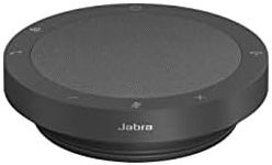 Jabra Speak2 40 Portable Speakerphone - 4 Noise-Cancelling Mics, 50mm Full Range Speakers with Wideband Audio for Clear Sound, USB-A/USB-C Connections - Certified Microsoft Teams Speaker - Dark Grey