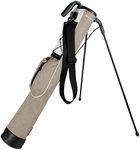Orlimar Pitch 'n Putt Golf Lightweight Stand Carry Golf Club Bag for Men and Women, Plaid Poly Mocha Brown