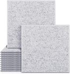 Upgraded 12 Pack Acoustic Panels Sound Proof Foam Panels Sound Proof Padding, 12"X12"X 0.4" High Density Bevled Edge Sound Panel, Idea for Acoustic Treatment & Wall Decoration (Grey)