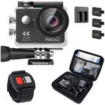 REMALI 4K Ultra HD Sports Action Camera, 1080P@60fps, 12MP, WIFI, Waterproof 30m, 2.4G Remote, 170° Wide Angle, 2? HD LCD Screen, 6 Layer Lens, Extra Battery, Charger, Carrying Case, Accessories