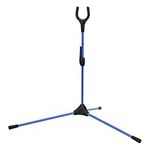 VBESTLIFE Archery Bow Stand,Folding Recurve Bow Stand Holder Archery Straight Bow Stander for Hunting Outdoor Sports(Blue)