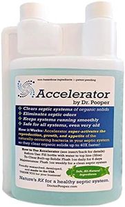 Dr. Pooper Accelerator Septic Tank Treatment - Environment-Friendly Septic System Maintenance Liquid - Eliminates Odors - Clears Organic Solids in Tanks & Drain Fields - Safe for All Septic Systems