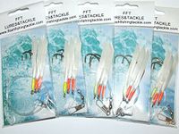 5 Packs Jumbo Daylight Hokki 3 Hook Size 7/0 Mackerel Cod Feather Rig Fishing Bass Daylite