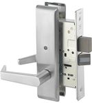 Yale 8802FL RH AUCN 626 8800 Mortise Lockset, Grade 1, Escutcheon Plate, Privacy with Deadbolt, RH Field Reversible, 626 Satin Chrome Finish