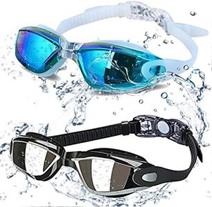 Swimming Goggles Swim Goggles, Pack of 2 - ALLPAIPAI Professional Anti Fog No Leaking UV Protection Wide View Swim Goggles For Women Men Adult Youth Kids