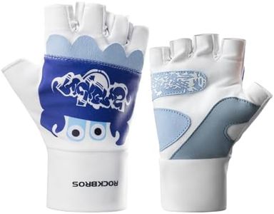 ROCKBROS Kids Fingerless Bike Gloves Sport Half Finger Gloves for Children Climbing Cycling Camping Outdoor Sports,Child - Friendly and Animal - Protective Theme