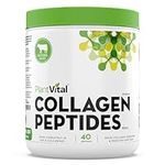 PlantVital PURE COLLAGEN PEPTIDES POWDER. 100% Grass Fed, Pasture Raised. Non-GMO, Paleo Friendly, Gluten Free. Best Dissolving Collagen. 40 servings. Made in Canada - Unflavoured (400g Jar)