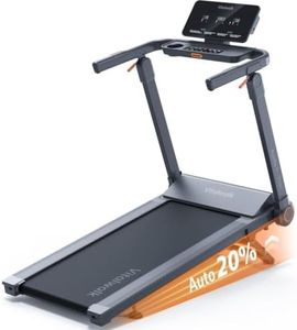 Foldable Treadmill with Auto Incline - Vitalwalk Commercial 48"x18" Wide Running Belt, 20% / 15% Incline, 10MPH, 3.5HP Brushless, Walking Pad Treadmill for Home, Auto Folding, No Installation, 350LBS