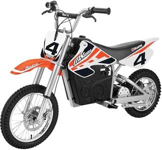 Razor MX650 Dirt Rocket Adult and Teen Ride On High Torque Electric Motocross Motorcycle Dirt Bike, Speeds Up to 17 Miles Per Hour, Orange