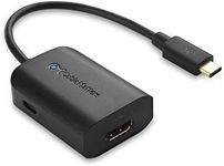 Cable Matters USB C to HDMI Adapter (USB-C to HDMI Adapter) Supporting 4K 60Hz and 60W Charging Black - Thunderbolt 4 / USB4 / Thunderbolt 3 Port Compatible with MacBook Pro, iPad Pro