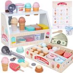 Wooden Ice Cream Counter Playset fo