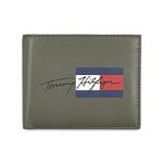 Tommy Hilfiger Olive & Navy Leather Men's Wallet (8903496159905)