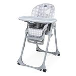 Chicco Polly Easy Baby High Chair with Adjustable Height and Footrest, 4 Wheels, Compact Closure - 6 Months to 3 Years (15kg) - Giraffe