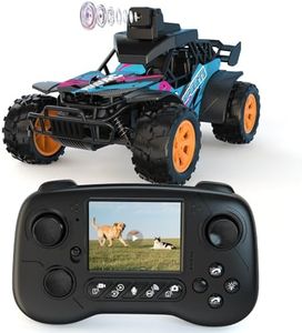 RC Truck with Camera, 2.4GHz Remote Control Car with 2.4" LCD Screen & 60° Adjustable Camera, Live Video, APP/Remote Control, 2 Speeds, Rechargeable Off-Road RC Vehicles, Gift for Adults and Kids