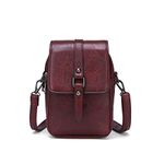 myfriday Women Vintage Crossbody Phone Bag, Small Messenger Shoulder Bag Cash Handbag Wallet Purse