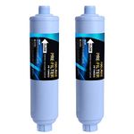 POOLPURE Garden Hose End Pre Filter for Pool, Hot Tub, Spa, Greatly Reduces Chlorine, Heavy Metals, Odor, Fits Any Standard 3/4" Garden Hose Thread, Up to 8,000 Gallons, 2 Pack