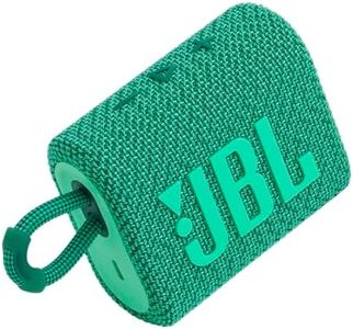 JBL Go 3 Eco: Portable Speaker with Bluetooth, Built-in Battery, Waterproof and Dustproof Feature - Green